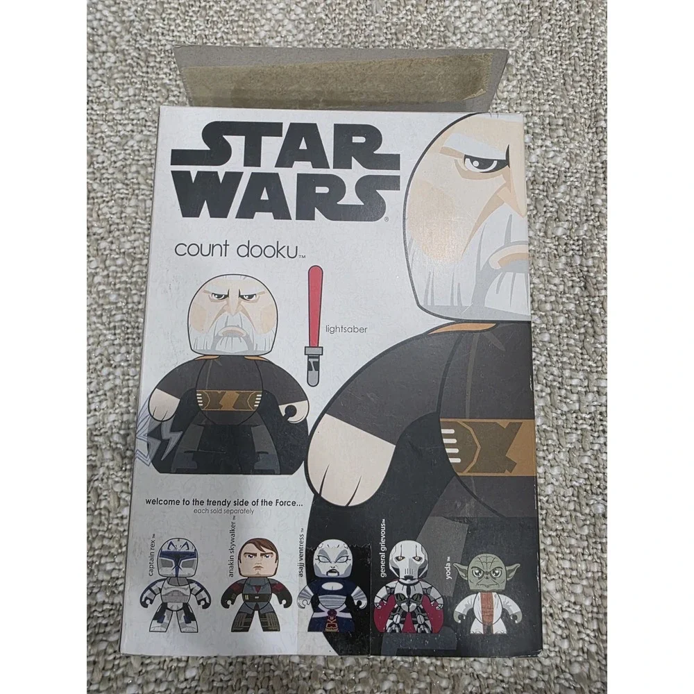 RARE Star Wars Mighty Muggs Count Dooku 2008 Hasbro 6" Action Figure New Sealed - Picture 7 of 9